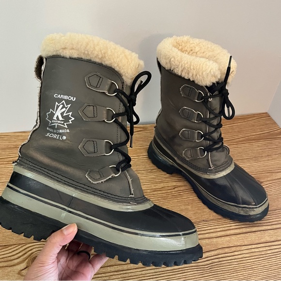Sorel Other - Sorel Caribou Men’s Heavy Duty Snow Winter Boots Gray Size 8